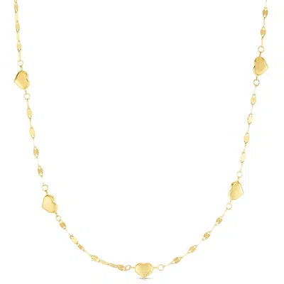 The Lovery Shimmer Heart Station Necklace In Multi
