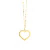 The Lovery Shimmer Open Heart Necklace In Multi