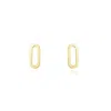The Lovery Single Paperclip Stud Earrings In Multi