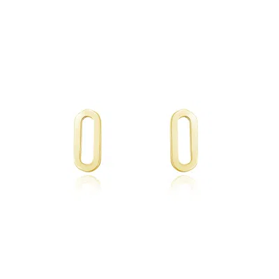 The Lovery Single Paperclip Stud Earrings In Multi