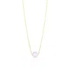 The Lovery Single Pearl Necklace In Beige