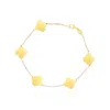 The Lovery Small Gold Clover Bracelet In Multi