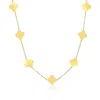 The Lovery Small Gold Clover Necklace In Multi