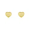 The Lovery Sparkle Cut Heart Stud Earrings In Multi