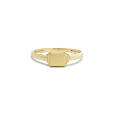 The Lovery Square Signet Ring In Gold