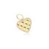 The Lovery Studded Gold Heart Halo Charm In Multi