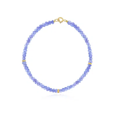 The Lovery Tanzanite Bead Bracelet In Blue