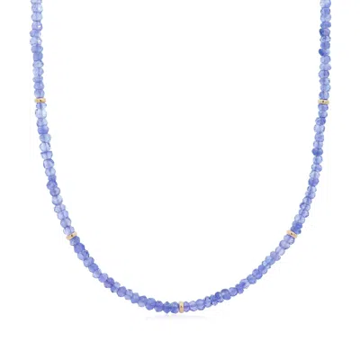 The Lovery Tanzanite Bead Necklace In Blue