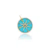The Lovery Turquoise And Diamond Halo Compass Charm In Multi