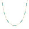 The Lovery Turquoise Bar Chain Necklace In Blue