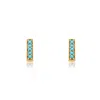 The Lovery Turquoise Bead Bar Stud Earrings In Blue