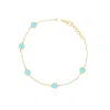 The Lovery Turquoise Bubble Chain Bracelet