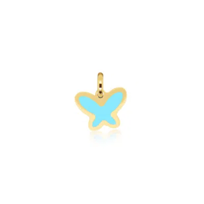 The Lovery Turquoise Butterfly Charm 11mm In Blue