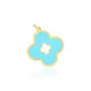 The Lovery Turquoise Clover Cut Out Charm In Blue