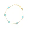 The Lovery Turquoise Icon Bracelet In Gold