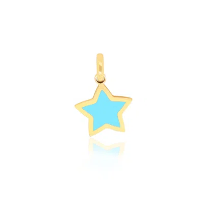 The Lovery Turquoise Star Charm 13mm In Blue