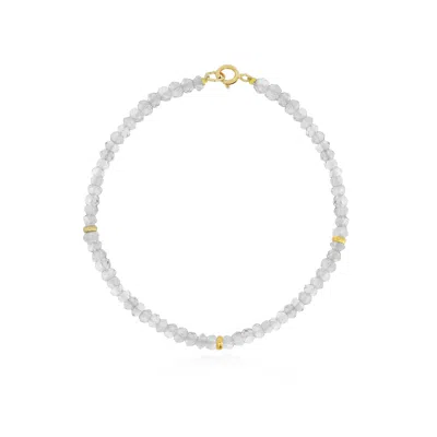 The Lovery White Topaz Bead Bracelet