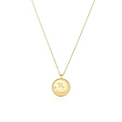 The Lovery Zodiac Diamond Medallion Pendant In Blue