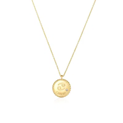 The Lovery Zodiac Diamond Medallion Pendant In Blue
