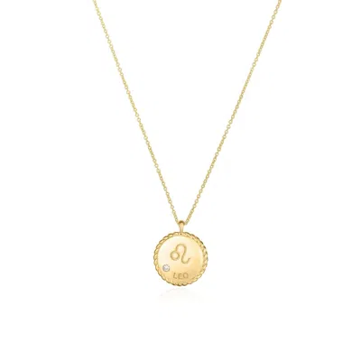 The Lovery Zodiac Diamond Medallion Pendant In Blue