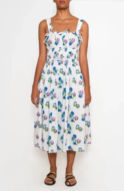 The Lulo Project Bahia Tie Sleeveless Midi Dress