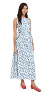 The Lulo Project Begonia Dress Denim Flowers In Denim Flowers