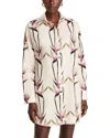 The Lulo Project Birds Of Paradise Shirt Dress In White