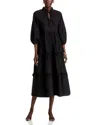 The Lulo Project Bogota Midi Dress In Black