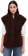 The Lulo Project Bolsa Vest Chocolate 18 In Brown