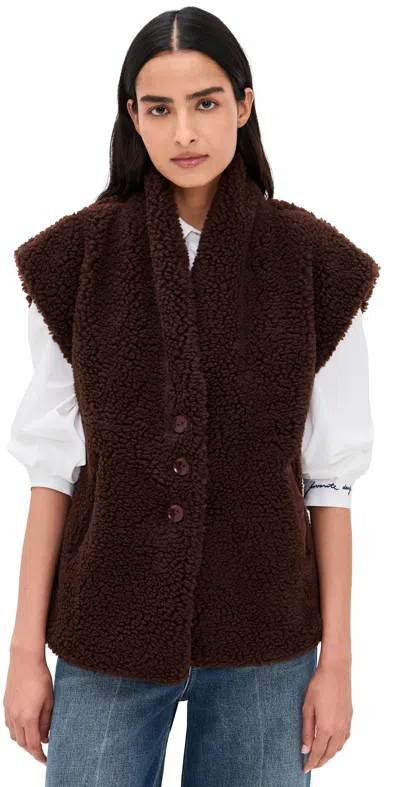 The Lulo Project Bolsa Vest Chocolate 18 In Brown