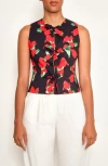 The Lulo Project Cliff Tie Dye Cotton Tie Front Top