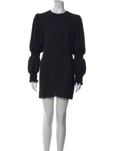 Pre-owned The Lulo Project Crew Neck Mini Dress In Black