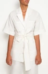 The Lulo Project Harbor Stretch Cotton Tunic Top In Crudo
