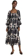 The Lulo Project Innocence Dress Birds Of Paradise Black In Birds Of Paradise Black