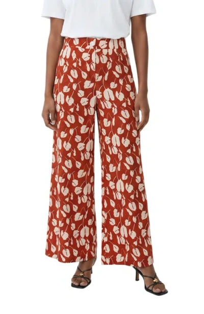 The Lulo Project Michelle Print Wide Leg Pants In Multi