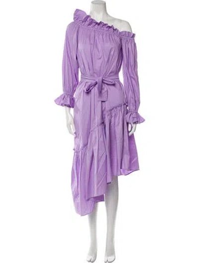 Pre-owned The Lulo Project One-shoulder Long Dress W/ Tags In Purple