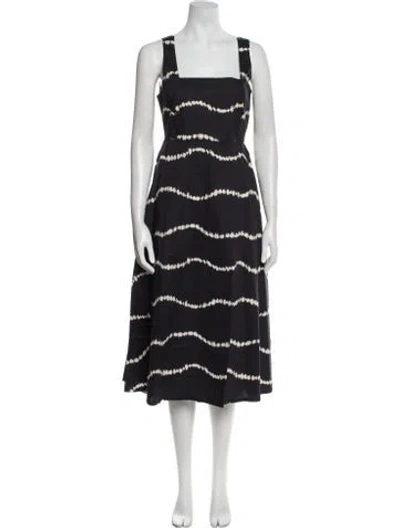 Pre-owned The Lulo Project Printed Long Dress In Black