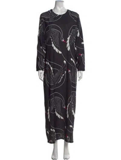 Pre-owned The Lulo Project Printed Long Dress In Multicolor