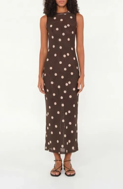 The Lulo Project Salty Sleeveless Maxi Dress In Brown