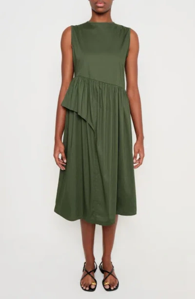 The Lulo Project The Bloodline Ruffle Sleeveless Midi Dress In Green