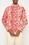 The Lulo Project The Ceremony Print Shirt In Red