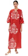 The Lulo Project The Code Tunic Red Folk Bloom In Red