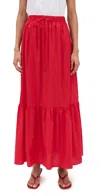 The Lulo Project The Crustiacian Skirt Red In Red