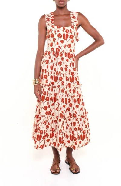 The Lulo Project The New Sunset Print Sleeveless Maxi Dress In Multi
