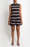 The Lulo Project The River Stretch Cotton Shift Minidress In Black