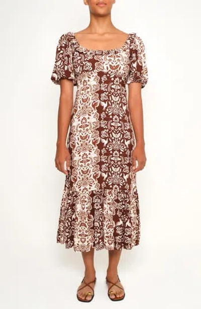 The Lulo Project The Signal Mixed Print Crepe Dress In Multi