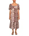 The Lulo Project The Signal Mixed Print Crepe Dress In Multi