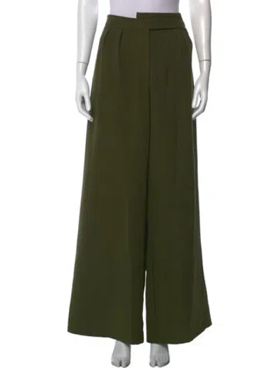 Pre-owned The Lulo Project Wide Leg Pants In Green