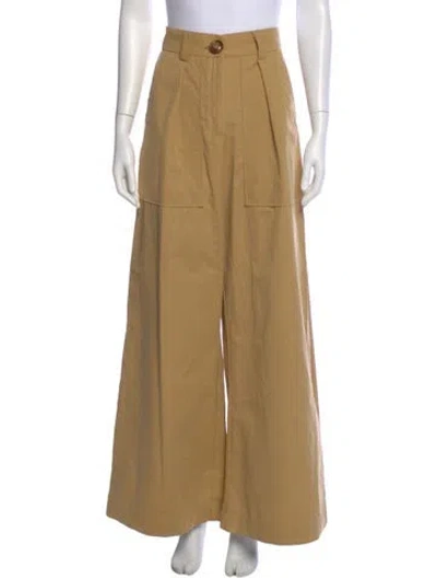 Pre-owned The Lulo Project Wide Leg Pants In Neutral