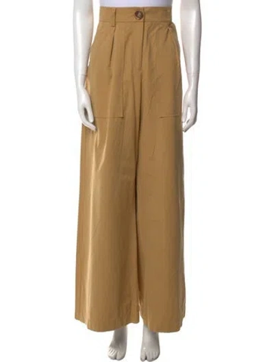 Pre-owned The Lulo Project Wide Leg Pants In Neutral